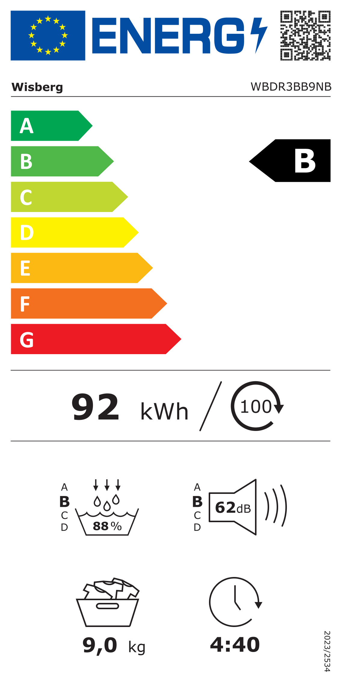 Energy Label WBDR3 BB9 NB
